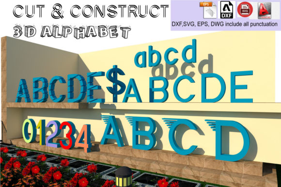 3D Alphabet, Numbers Punctuation: 3D SVG Shapes Review