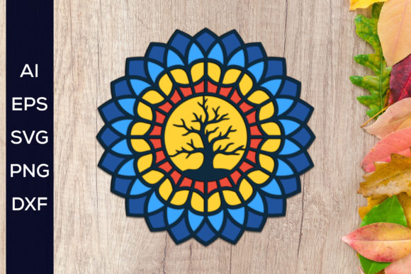 3D Mandala SVG & Tree Shapes for Commercial Use
