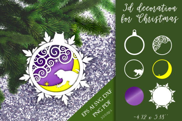 3D SVG Christmas Kitten Decoration Review