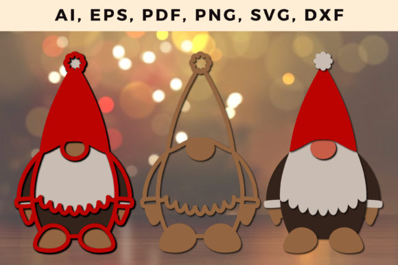 3D SVG Review: Multi Layer Christmas Gnome Cut