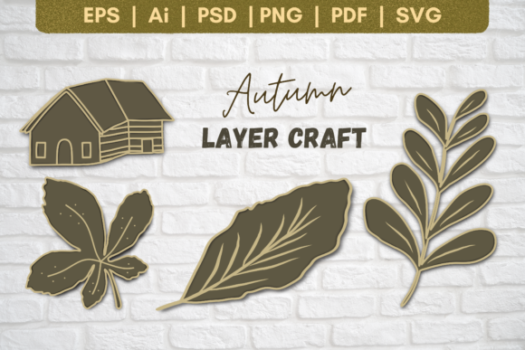 Autumn Craft 3D SVG Shapes for Commercial Design