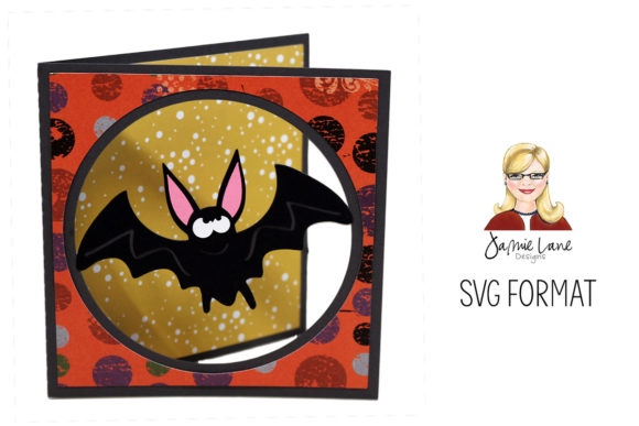 Bat Circle Card: A 3D SVG for Halloween Crafts