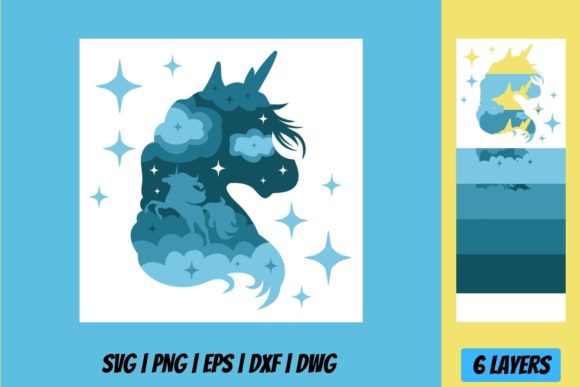 Christmas Unicorn Shadow Box: 3D SVG Review