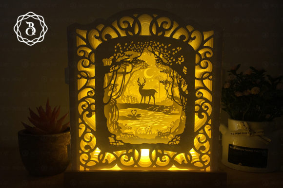 Deer Pop-up Card: 3D SVG for Shadow Boxes