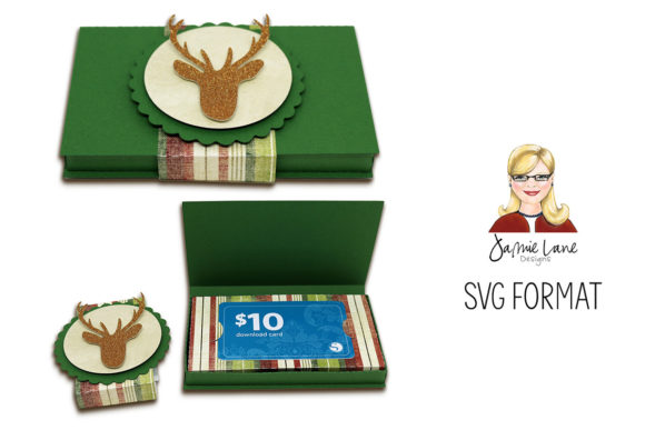 Gift Card Box Deer: 3D SVG for Christmas Crafting