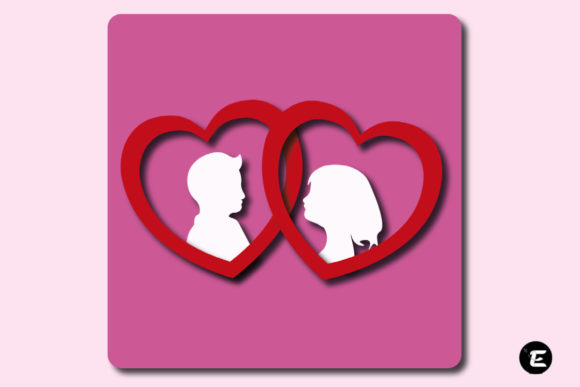 Joined Hearts: 3D SVG for Shadow Boxes