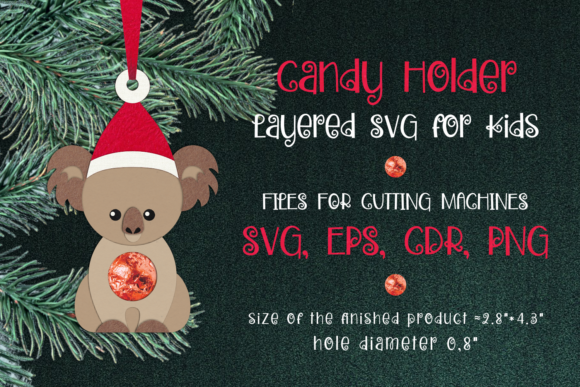 Koala Christmas Ornament Candy Holder 3D SVG Review