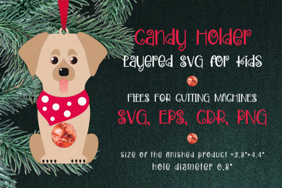 Labrador Retriever 3D SVG for Christmas Content