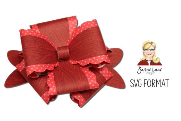 Large Ruffled Bow: A 3D SVG for Christmas Design