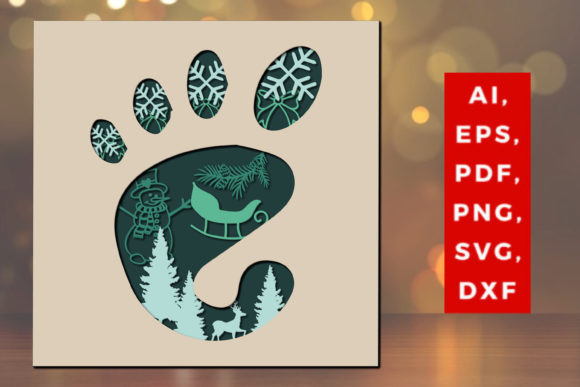 Layer Cut Gnome Christmas 3D SVG for Local Branding