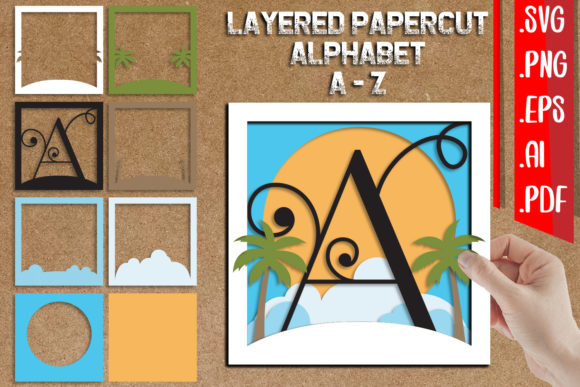 Layered Alphabet Papercut A-Z: 3D SVG Shapes Review