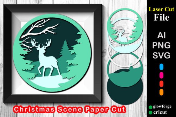 Layered Christmas Deer: A 3D SVG Review