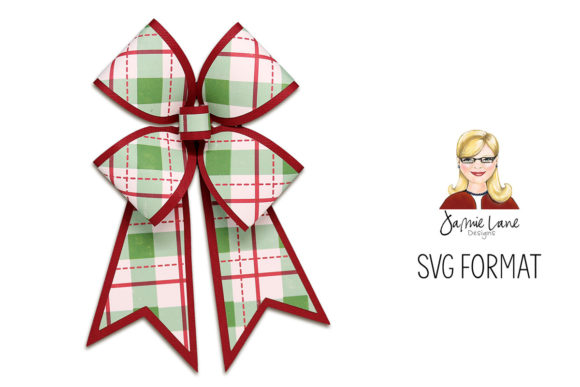Layered Gift Bow with Tails: 3D SVG for Christmas