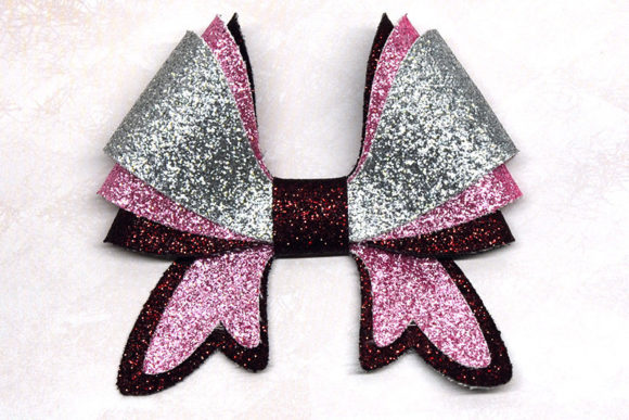 Multicolored Bow Template: 3D SVG for Christmas Design
