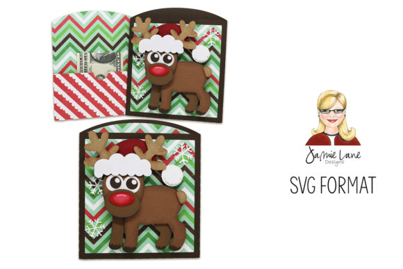 Santa Deer Money Envelope: A 3D SVG for Christmas Content