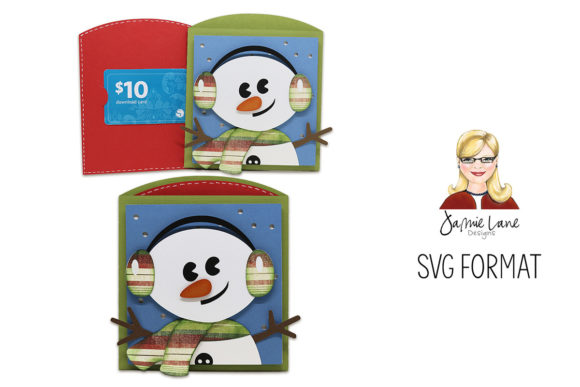 Snowman Gift Card Envelope: 3D SVG for Christmas Branding