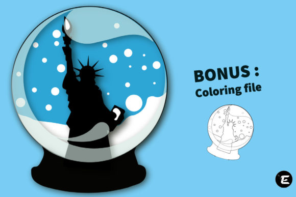 Statue of Liberty 3D SVG for Travel Crafts