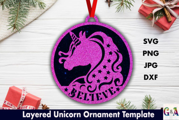 Unicorn Christmas Ornament 3D SVG Review