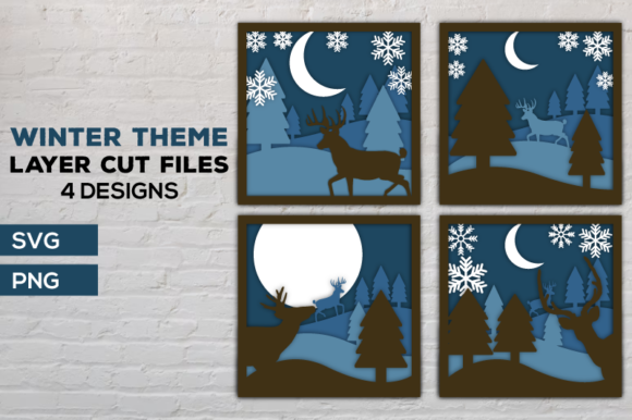 Winter Layer Cut 3D SVG for Christmas Content